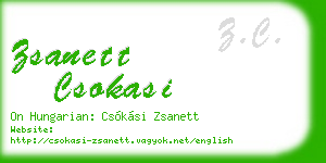 zsanett csokasi business card