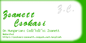 zsanett csokasi business card